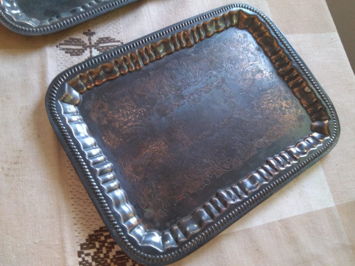 Set De Bandejas Labradas Antiguas 0