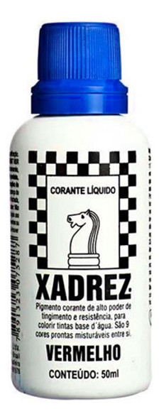 Corante Xadrez Azul 50ml Para Tinta  31102178 - Kit C/12 0
