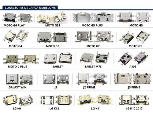 200 Unidades Conector Carga Micro Usb Com Vasilha Separadora 1