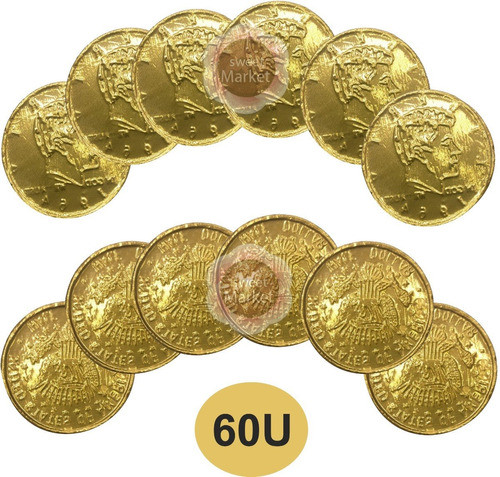 Monedas De Chocolate Dolar Bonafide X 60u  En Sweet Market 1