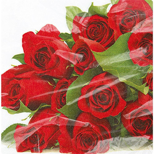 Guardanapo Para Decoupage Buquê De Rosas - 5 Unidades 0