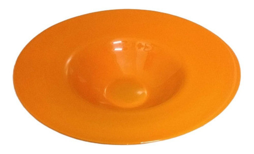 Centro De Mesa Cristal Naranja 35cm Diametro 8cm Altura 0