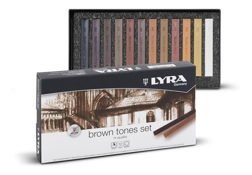 Pastel Tiza Tonos Marrones X12 Lyra 0