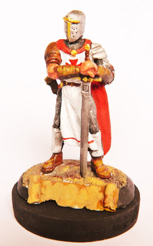 Figura 54 Mm O 1/32 Caballero Medieval O Cruzado En Plomo 0