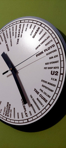 Reloj De La Radio Fm Aspen 102.3 Mhz Bandas Del Rock Y Pop 1
