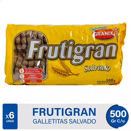 Galletitas Frutigran Salvado Dulce Granix Pack X6 01mercado 0