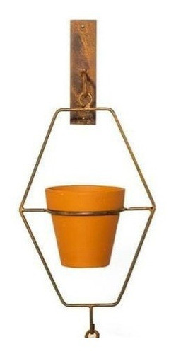 Portamaceta Macetero Eslabon Colgante Hierro Con Maceta 14cm 1