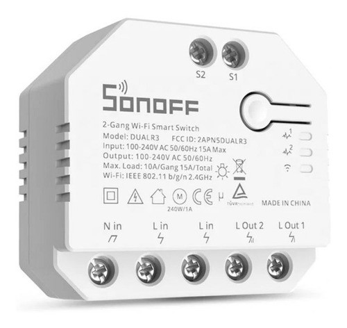 Sonoff Dual R3 Interruptor Wifi Inalámbrico De 2 Canales 0