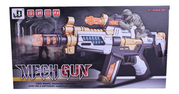 Ametralladora Con Luz Y Sonido Mech Gun 37 Cm 0