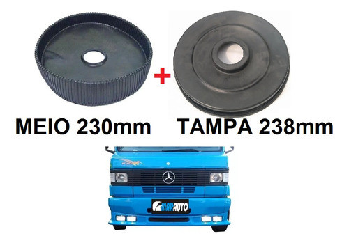 Diafragma Meio/tampa Servo Freio Hidrovacuo Mb 709 90/95 Kit 1