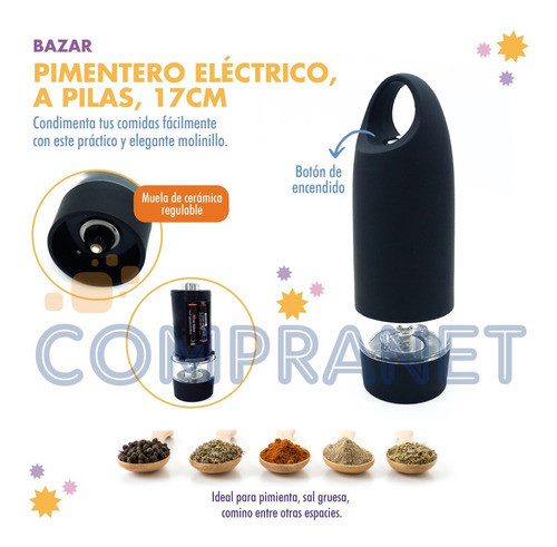Pimentero Eléctrico A Pilas - 11664 1