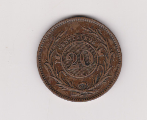 Moneda Uruguay 20 Centesimos Año 1857 Excelente 0