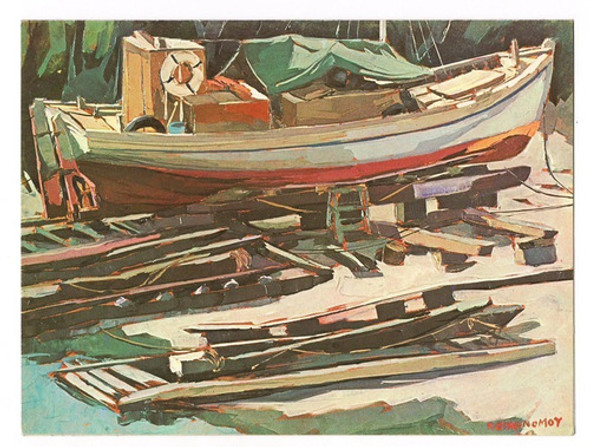 Menu Barco Eugenio C 22/2/1979 Oikonomoy Motivo Barcos N6 B4 0