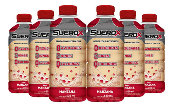 Pack Suerox Bebida Hidratante Manzana 630ml X6un 0 Pack Suerox Bebida Hidratante Manzana 630ml X6un 0