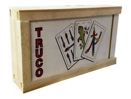 Juego De Mesa Truco Estuche Madera Incluye Naipes 0