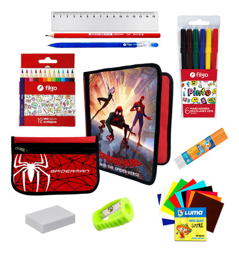 Oferton Carpeta + Cartu + Utiles Spiderman Multiverse #95 0