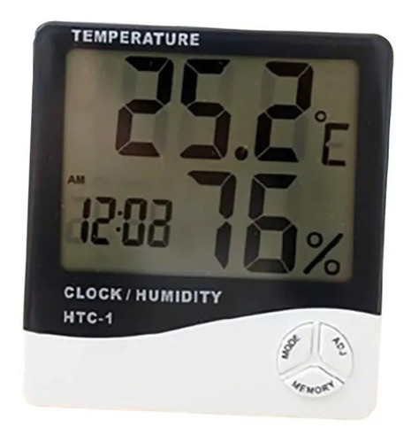 Reloj Termómetro De Mesa Pared Digital Humedad Alarma 1