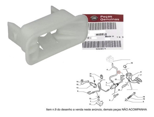 Bucha Ponta Plastico Comando Embreagem Fiat Stilo 2006 1