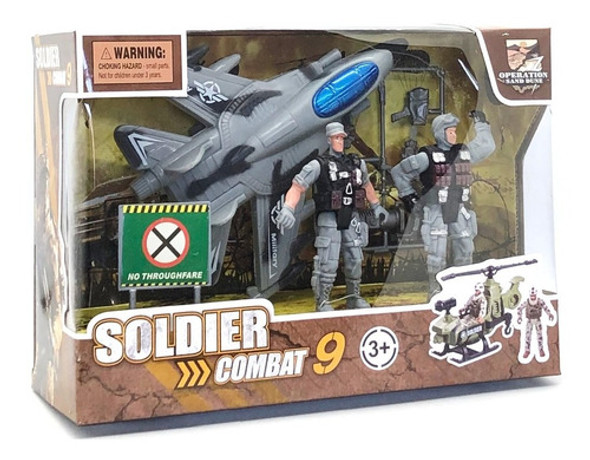 Soldados Kit Set Combo Militar Avion De Guerra Combate Armas 0