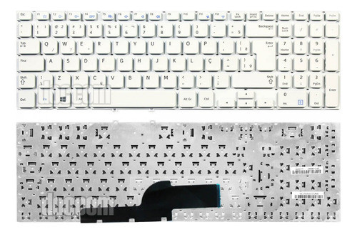 Teclado Para Samsung Np270e5w Np355e5c Np270e5k Branco 0