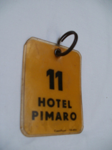 Llavero Hotel Pimaro 7x6 Cm Zona Caballito 0