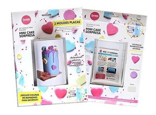 Sets De 2 Moldes Mini Placas Cake Sorpresa 10x14cm Parpen X1 1