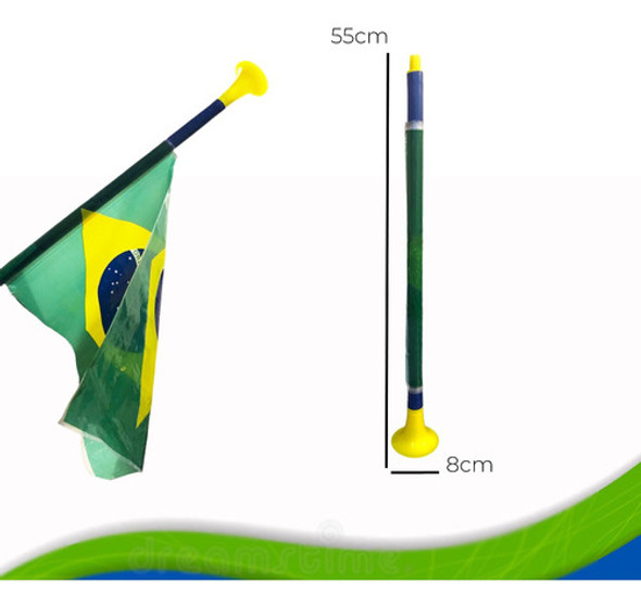 Kit 6 Unid - Corneta Com Bandeira Do Brasil 1