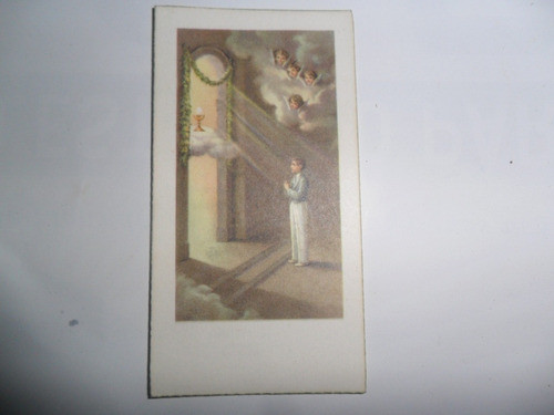Estampita Religiosa Miguel Angel Di Maria 1965 Comunion 0