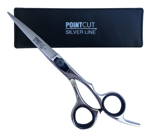 Tijera Peluqueria Filo Navaja Pointcut Silver Line 7 Barbero 0
