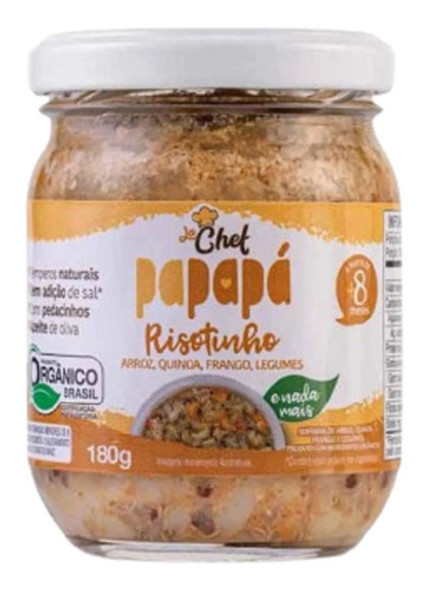 Risotinho Arroz, Frango E Legumes Orgânico Papapá 180g 0 Risotinho Arroz, Frango E Legumes Orgânico Papapá 180g 0
