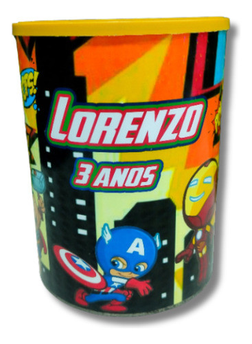 20 Rótulos Para Lata De Leite (nan) 800g Vingadores Baby 0