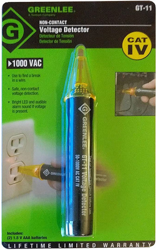 Kit Greenlee Detector Voltaje 1000v + Linterna De Inspección 1