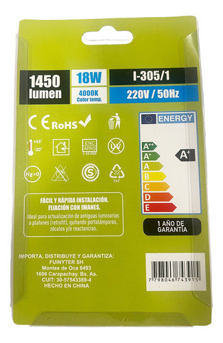 Modulo Led Fijación Con Iman 2x9w 4000k Luz Neutra 1