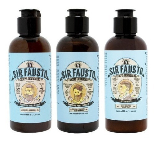 Sir Fausto Shampoo Cabello + After Shave Aceite Barba Viaje 1