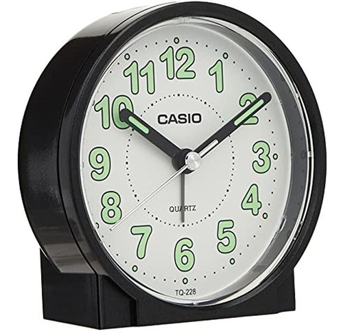 Casio #tq228-1df Despertador Redondo De Mesa De Viaje 0
