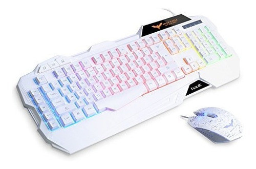 Havit Rainbow Backlit Wired Keyboard And Mouse Combo (blanco 0
