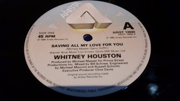 Whitney Houston Saving All My Love For You Vinilo Uk 1985 1