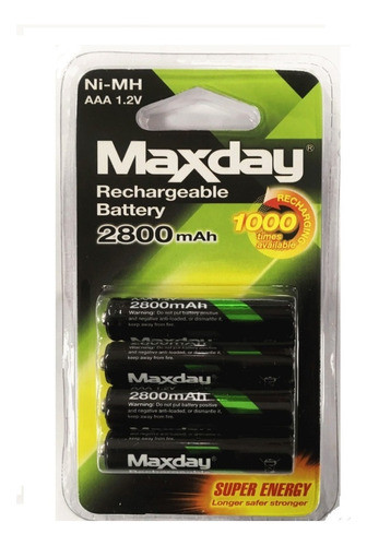 Pilas Recargable A.a.a Pack X 4 2800 Mah 1