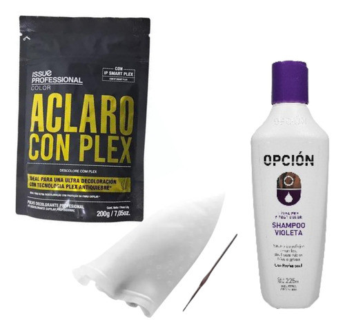 Kit Matizador Opcion+gorro Silicona+polvo Deco Issue Plex 0