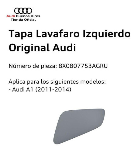 Tapa Lavafaro Izquierdo Audi A1 2011 Al 2014 1