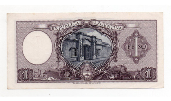 Billete Argentina 1 Peso Moneda Nacional Bottero 1918 Sc- 1