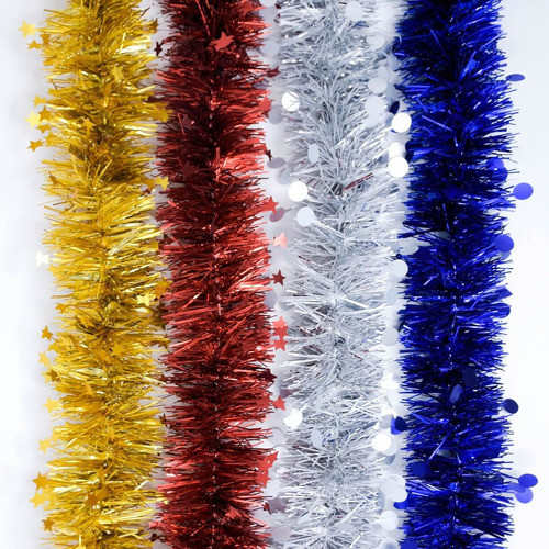 Guirnalda Navidad Fantasía Satinada 10cm X 2m - 5 Tiras #318 0