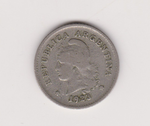 Moneda Argentina 10 Ctvs 1923 Janson 111 Buena + 0