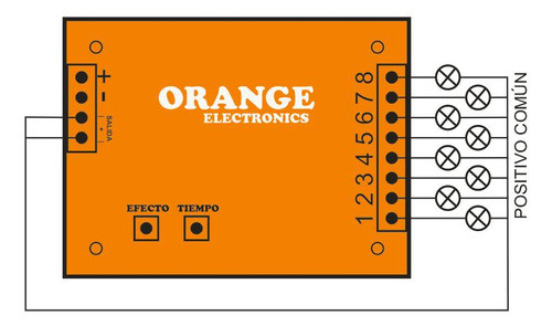 Secuenciador Luces Led - 12 Canales - 12a18 Vdc - 4a Orange 1