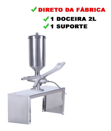 Kit 1 Doceira Churros 2 L Alumínio + Suporte Doceira R2 0