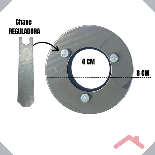 Spud Para Vaso Sanitário Alumínio Com Chave Reguladora 1