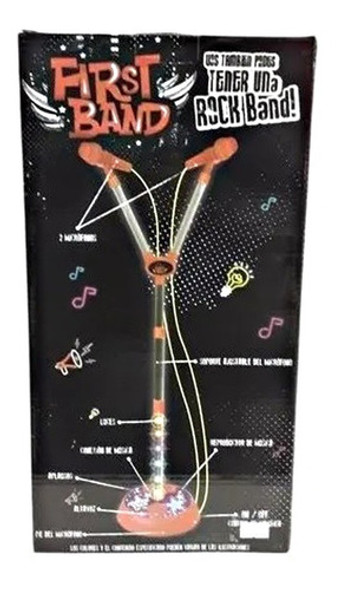 Microfono De Pie Doble Conexion De Musica Faydi 330-0042 0