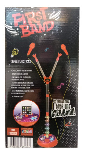 Microfono De Pie Doble Conexion De Musica Faydi 330-0042 1