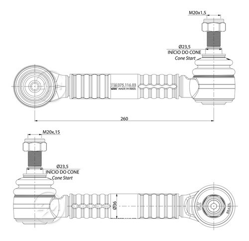 Bieleta Barra Estabilizadora O-500ma Direito Dianteiro 2008 1