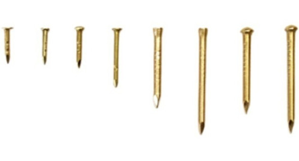 Clavos De Bronce 1,17x9mm X500un -cabeza Redonda- 1 Clavos De Bronce 1,17x9mm X500un -cabeza Redonda- 1